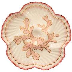 Antique English "Brownfield Porcelain" Oyster Plate Made for Tiffany, circa 1900