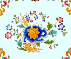 Antique English Brownfield's Hand Painted Porcelain Cabaret Tray, October 1883