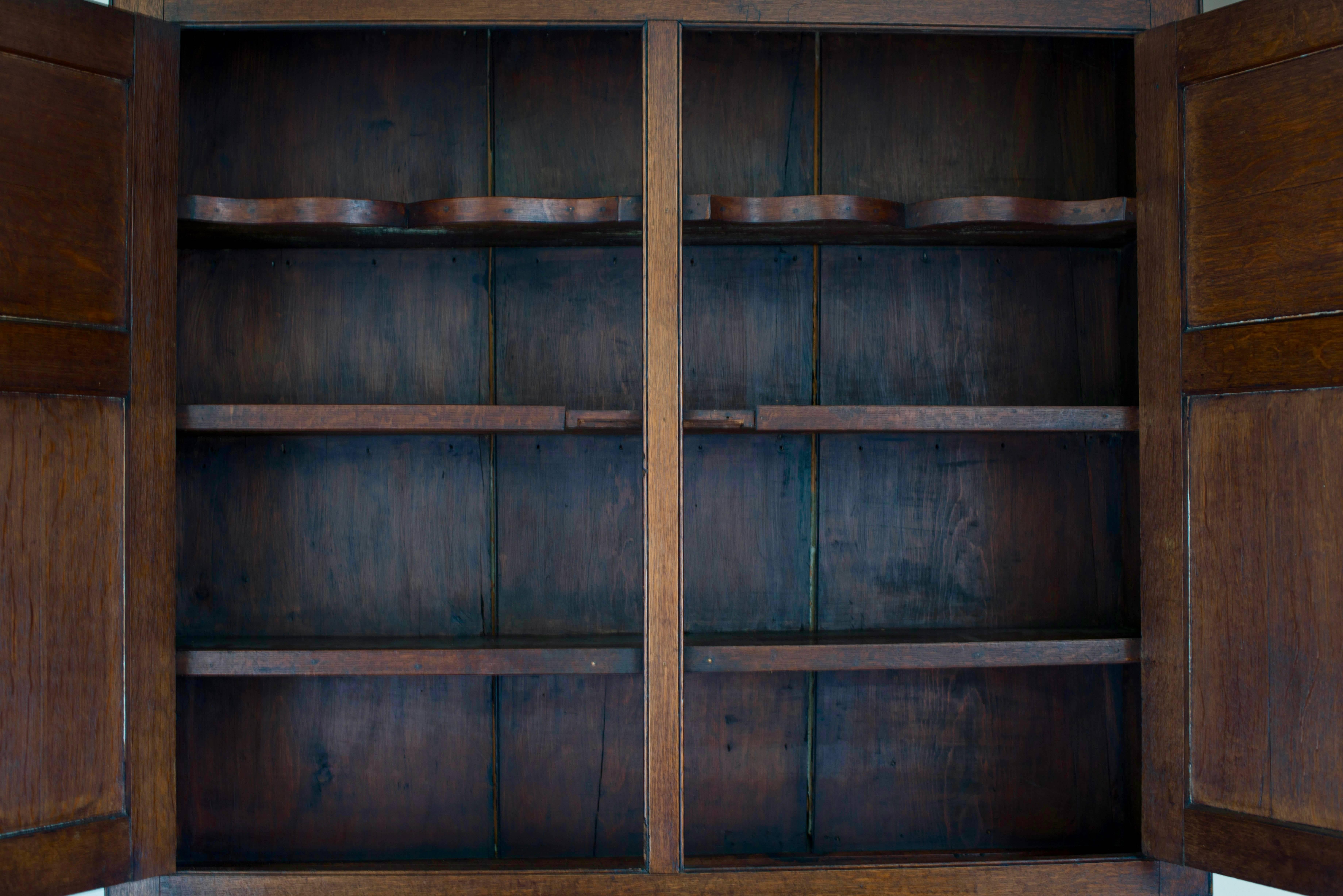 Antique English Bureau Bookcase Oak George III, 1800 2