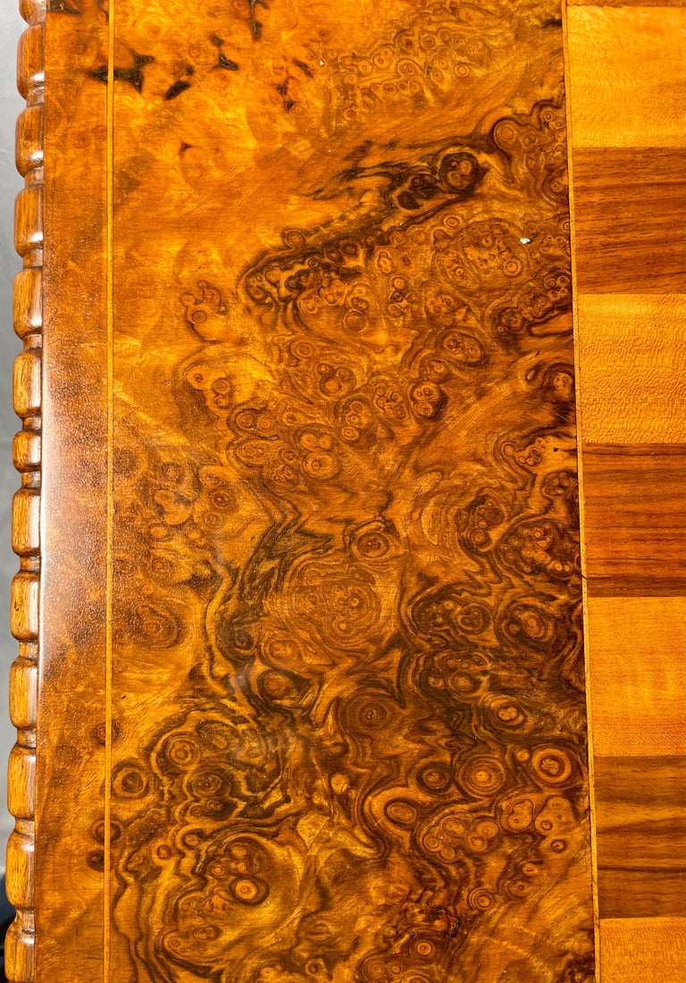 Burled Antique English Burled Walnut Chess Table, Circa 1870. For Sale at 1stDibs