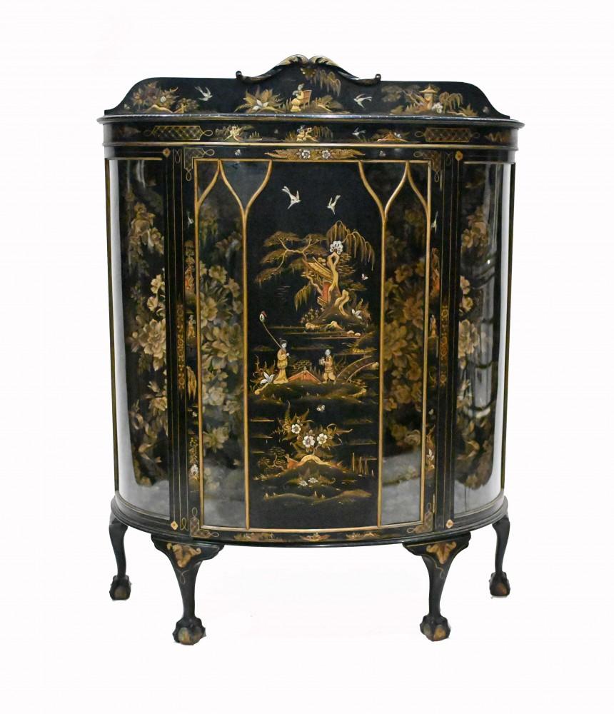 Antique English Cabinet Lacquered Chinoiserie Hille and Co 5