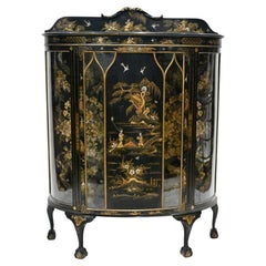 Antique English Cabinet Lacquered Chinoiserie Hille and Co