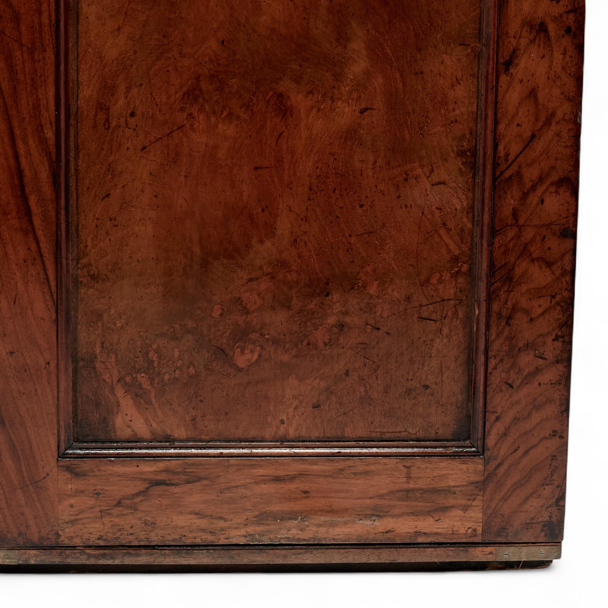 Antique English Campaign Chest with Cabinets For Sale 7