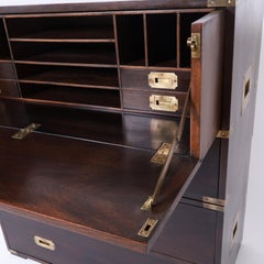 Antique English Campaign Chest with Desk