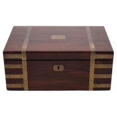 Antique English Campaign Military Writing Box by Hewlins