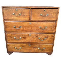 Antique English Campaign Style Chest 
