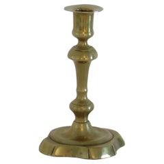 Antique English Candlestick Solid Brass heavy, George II Circa 1735