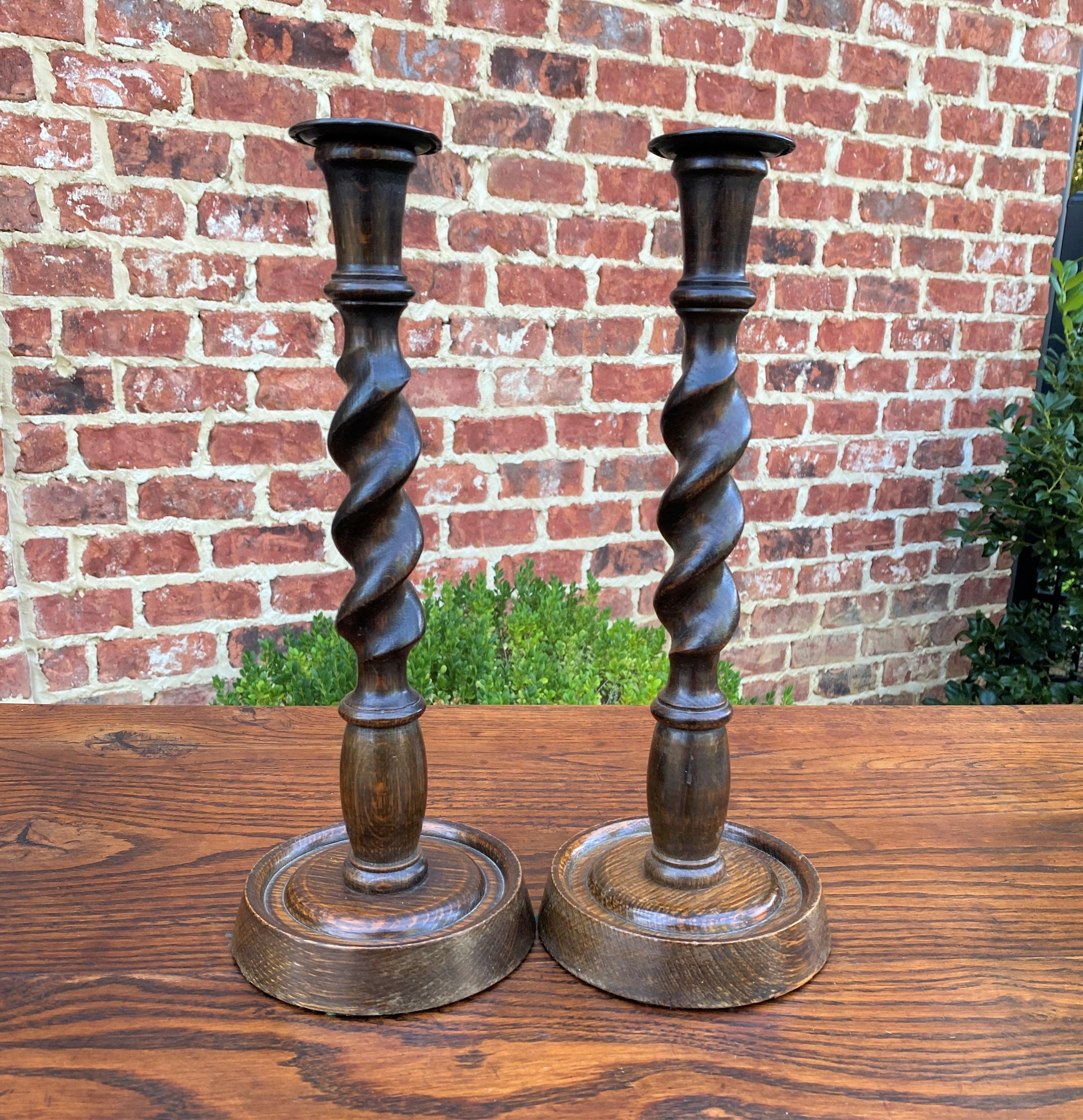 Charming pair of tall antique English oak 