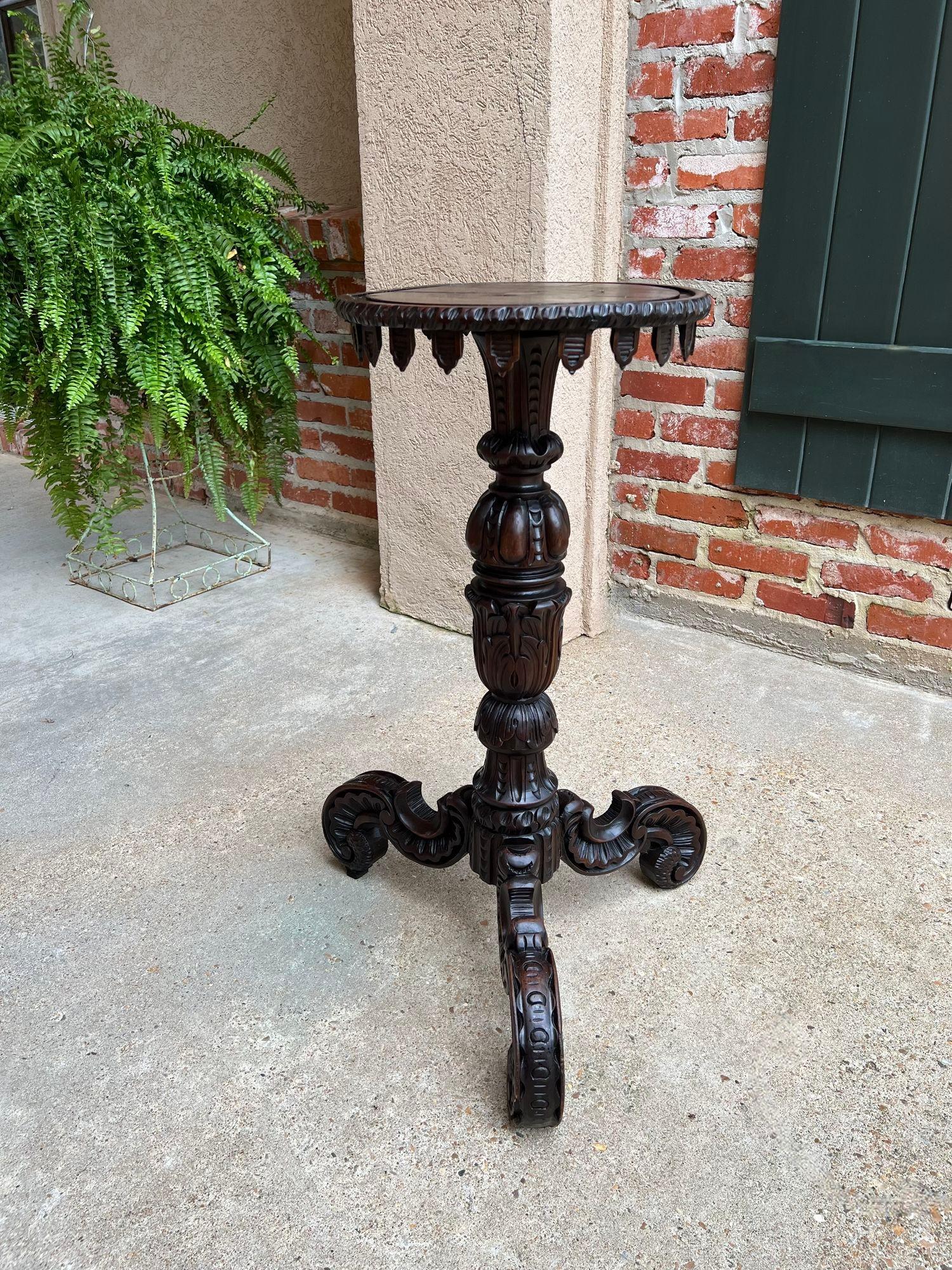Antique English Carved Display Pedestal Stand Jardiniere Plant Bronze Table For Sale 5