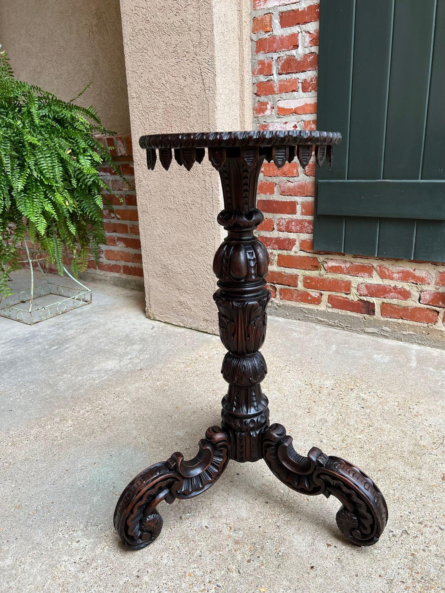 Antique English Carved Display Pedestal Stand Jardiniere Plant Bronze Table For Sale 6