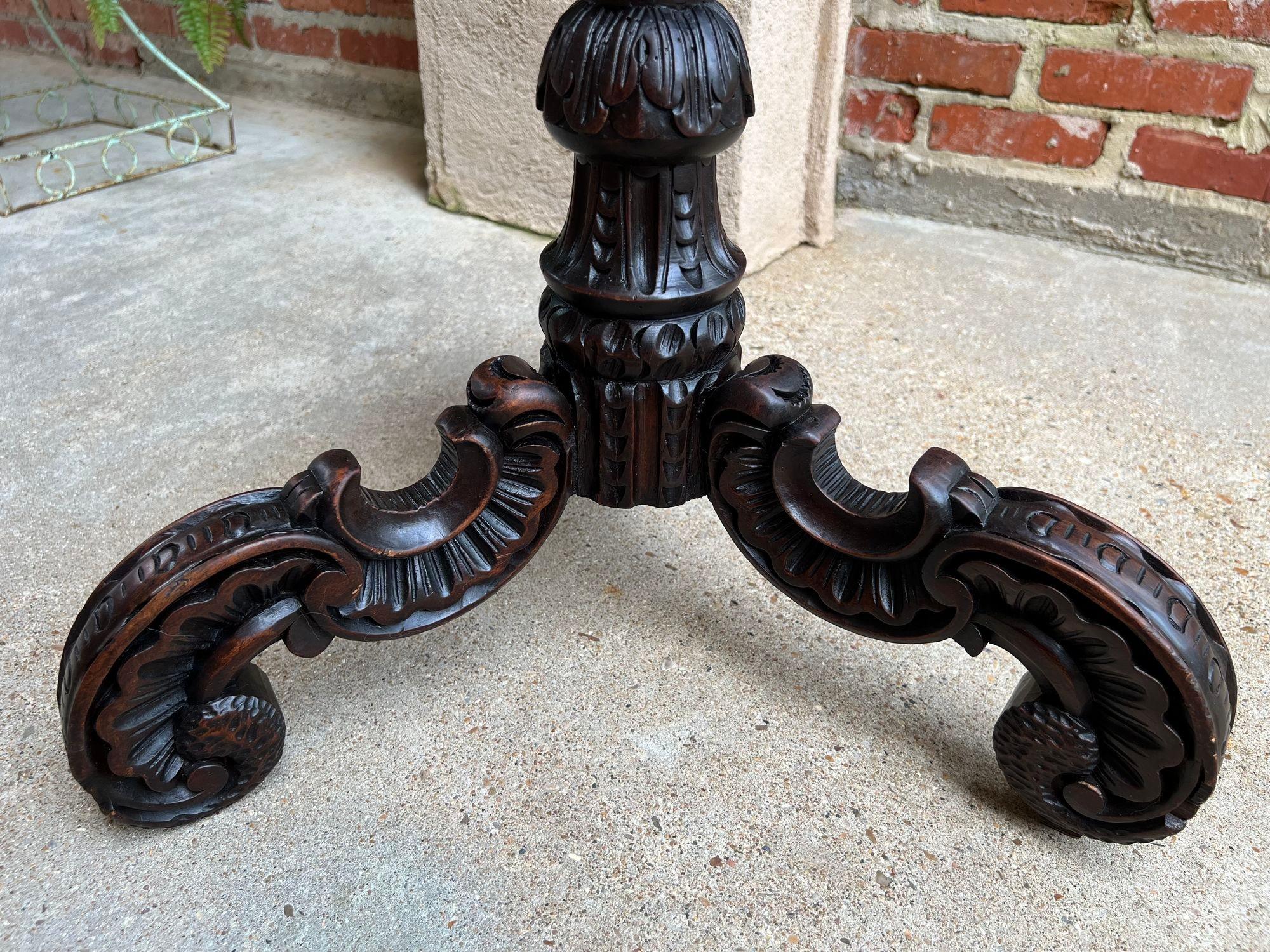 Antique English Carved Display Pedestal Stand Jardiniere Plant Bronze Table For Sale 7