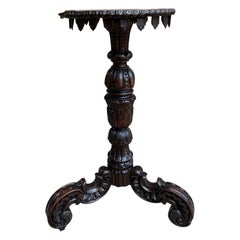 Antique English Carved Display Pedestal Stand Jardiniere Plant Bronze Table