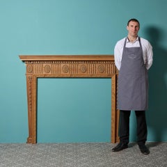 Antique English Carved Wooden Fire Mantel