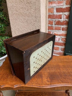 Antique English Carved Oak Bible Box Writing Slope Desk Book Slant Top Lectern