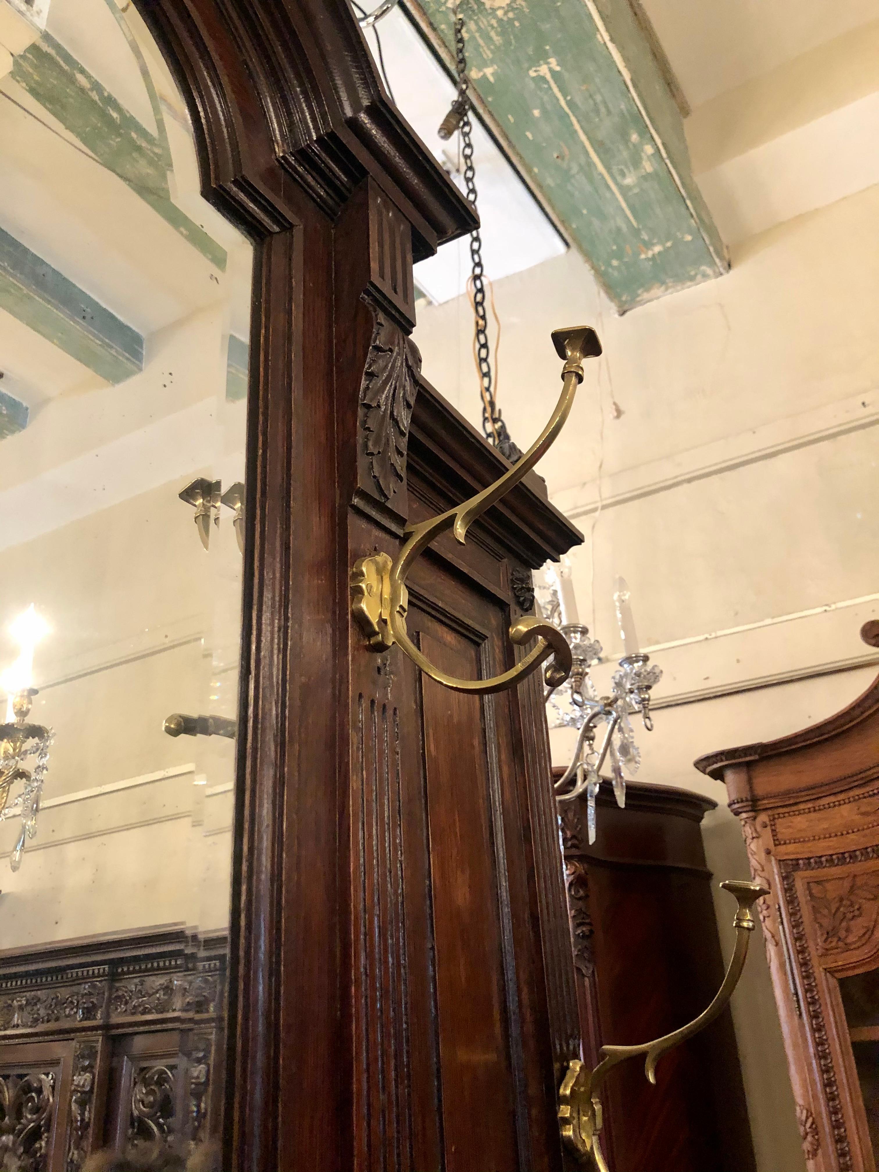 antique coat rack with mirror