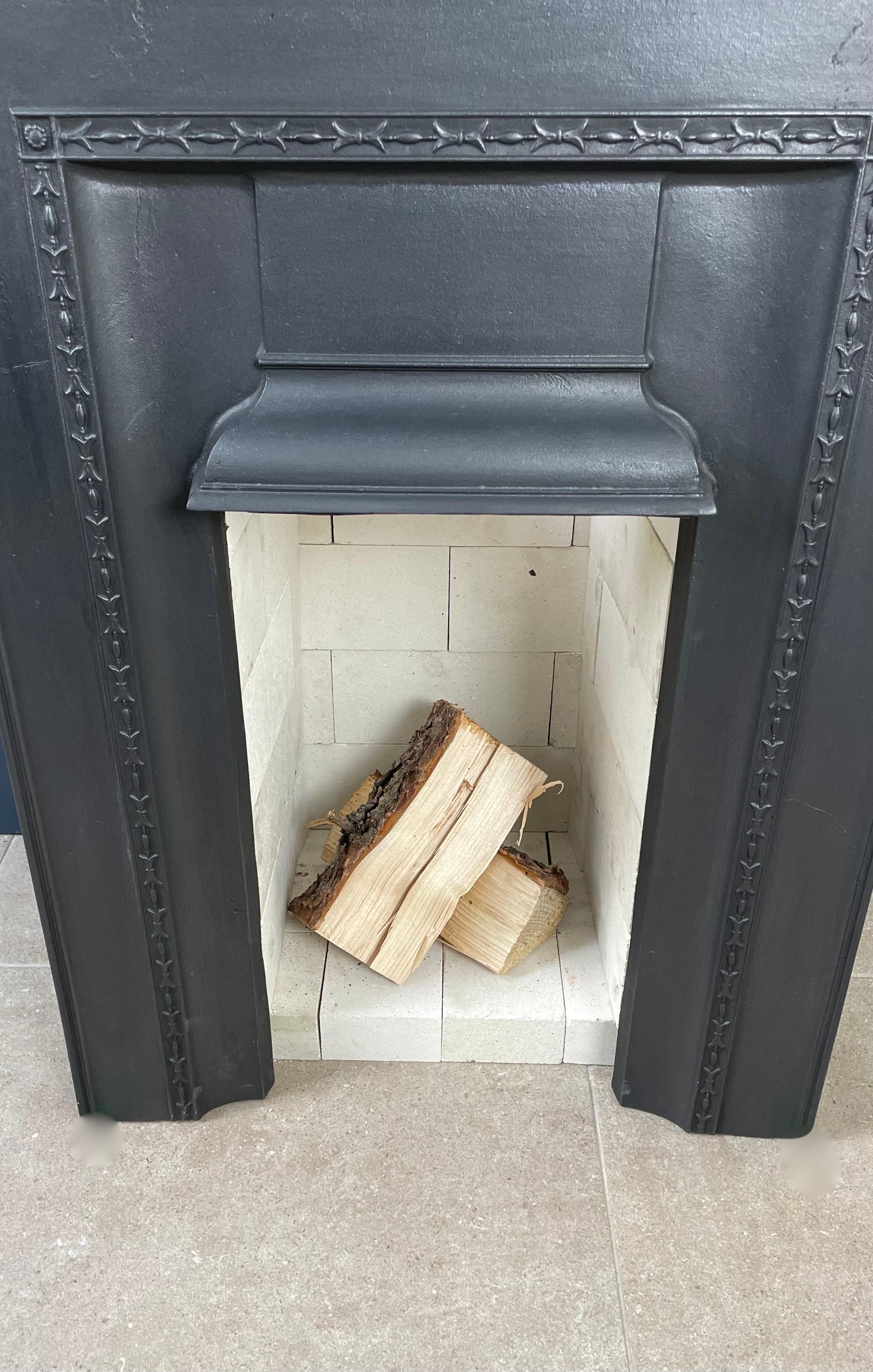 painted cast iron fireplace