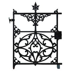 Antique English Cast Iron Garden Gate