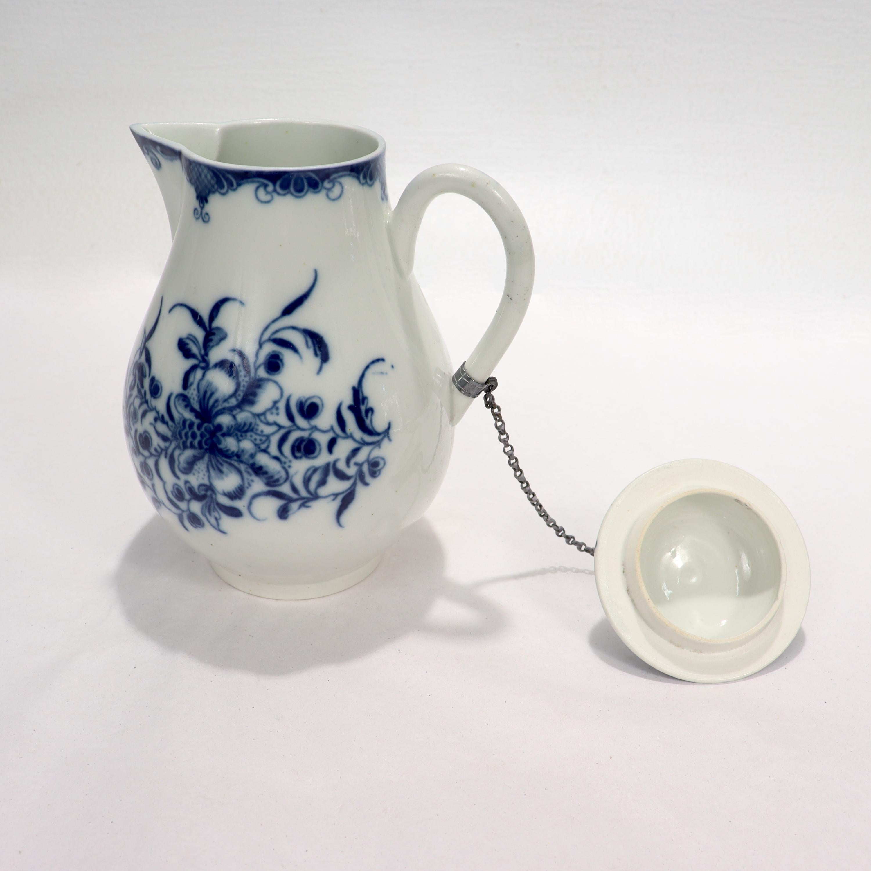 Pichet à lait ou cruche en porcelaine de Caughley Porcelain, Antiquités anglaises en vente 4