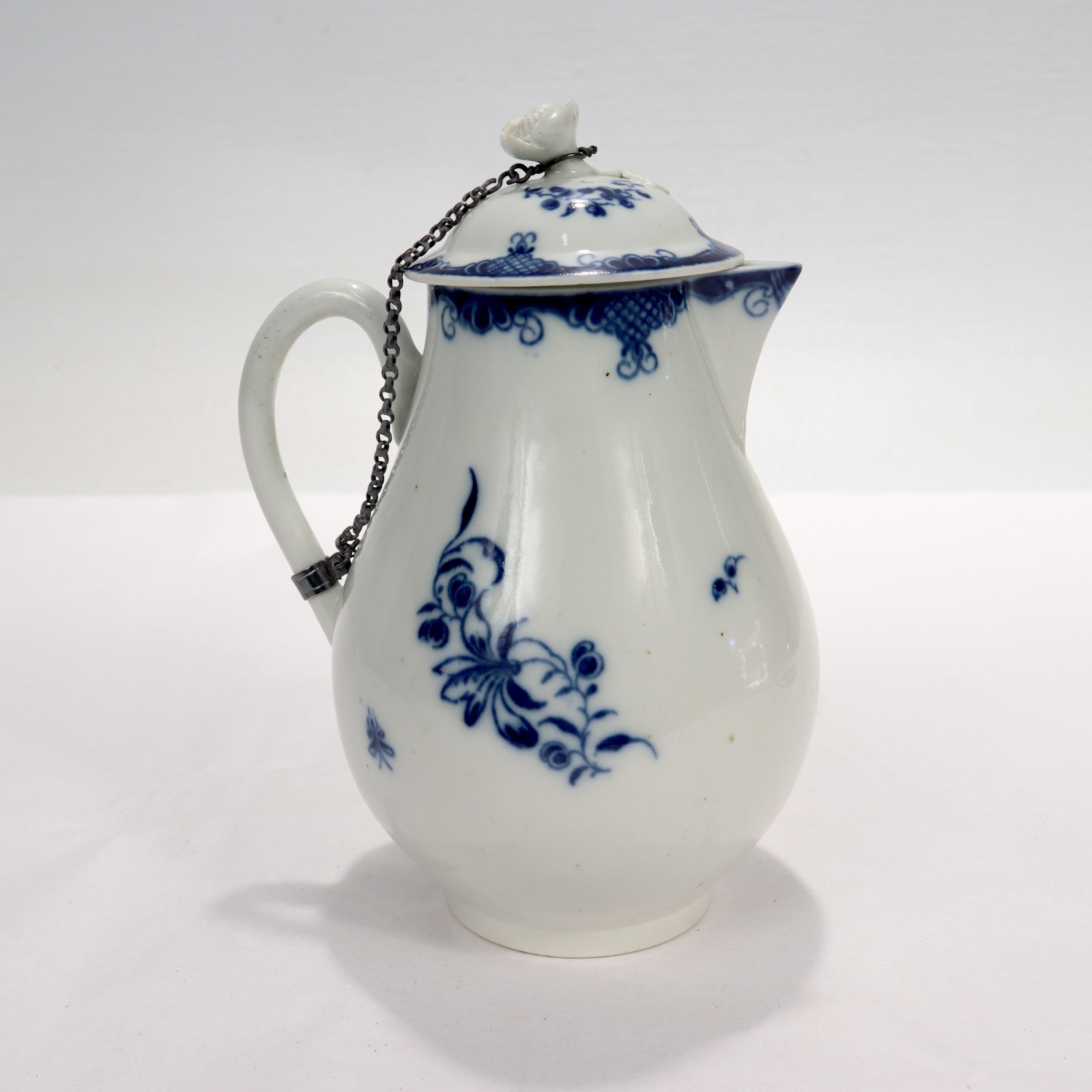 Georgian Antique English Caughley Porcelain Milk Pitcher or Jug For Sale