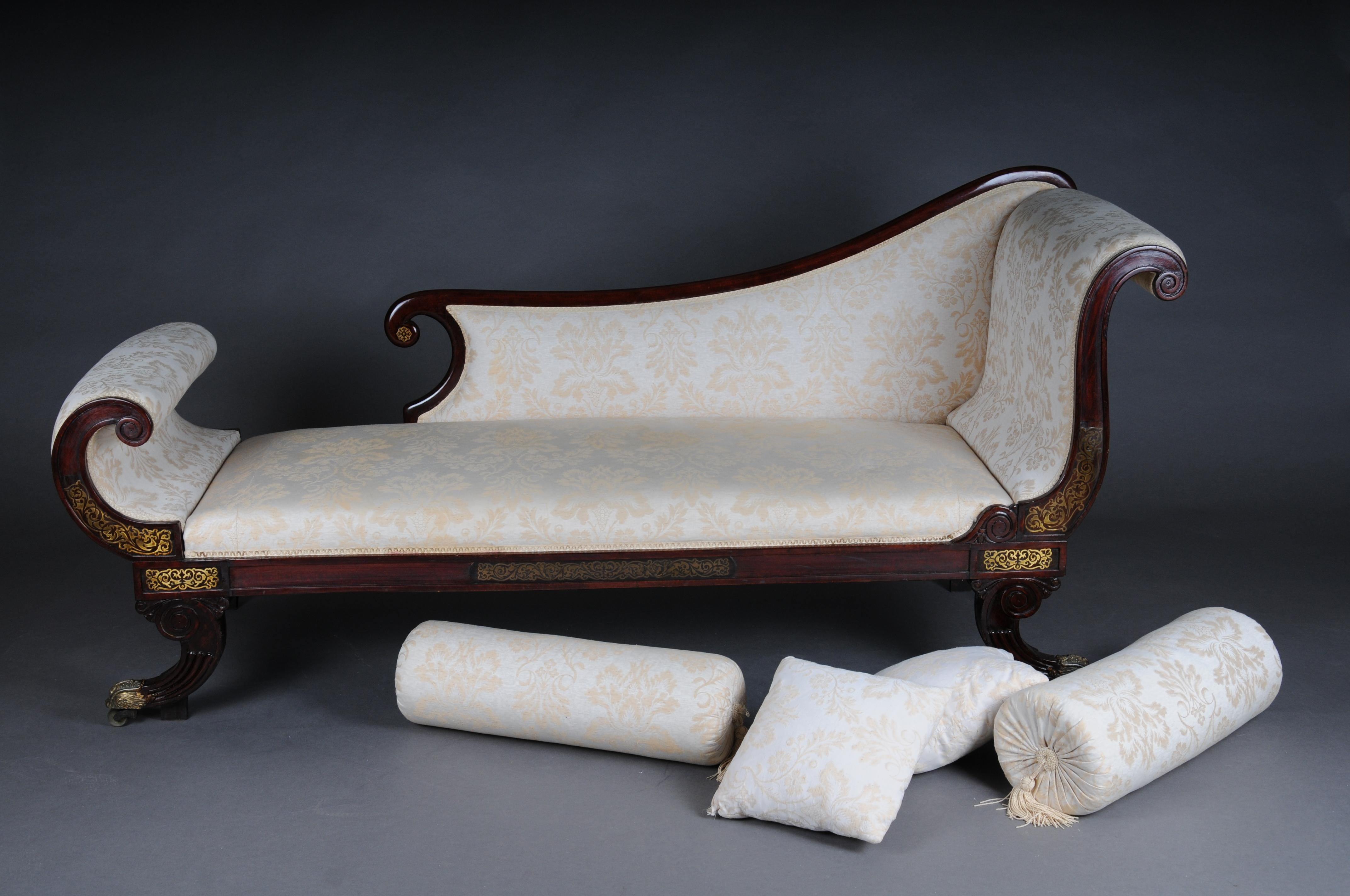 Antique English Chaise Longue/ Recamiere, Mahogany, Arround 1830 For Sale 3