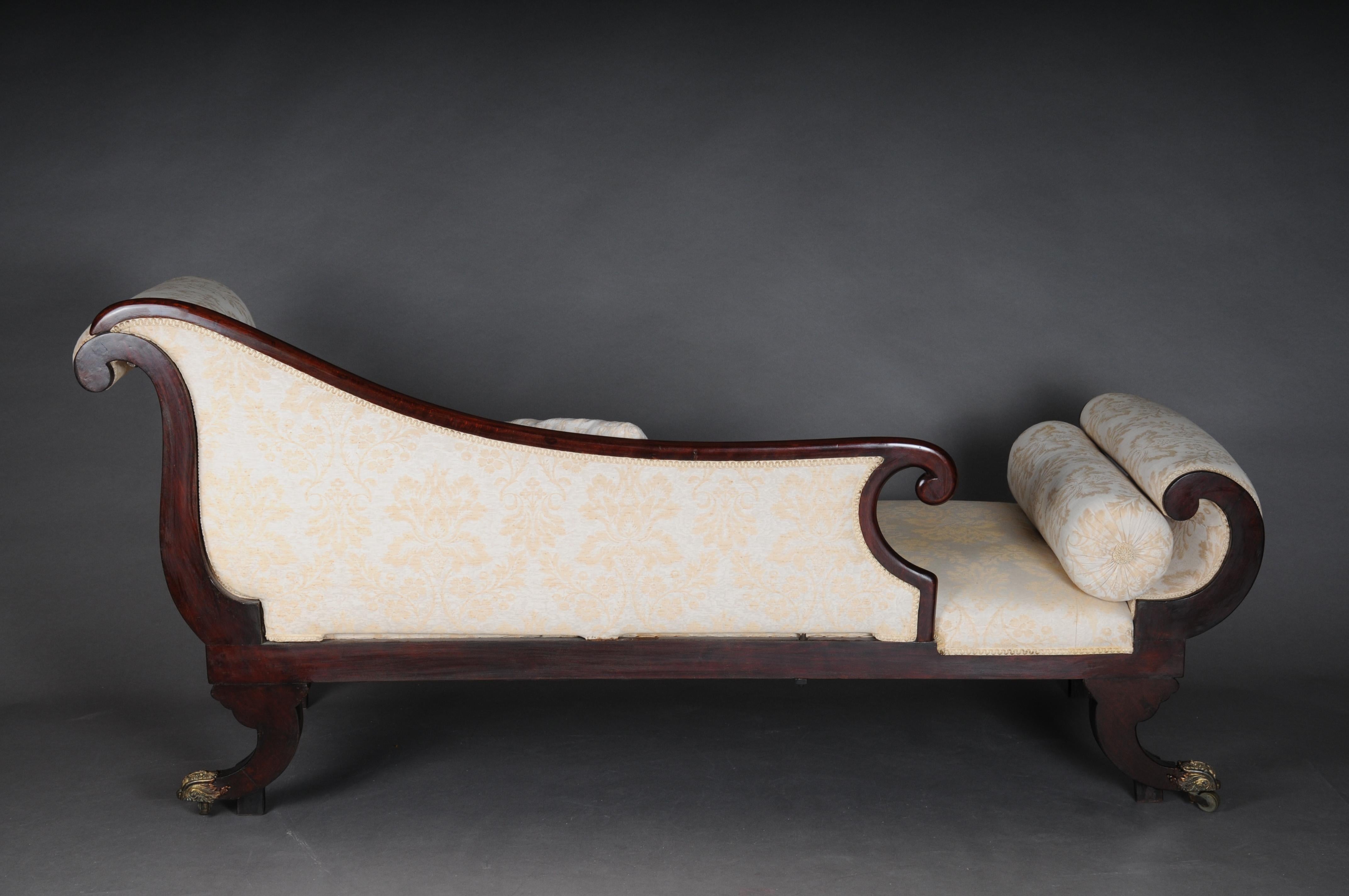 Antique English Chaise Longue/ Recamiere, Mahogany, Arround 1830 For Sale 5