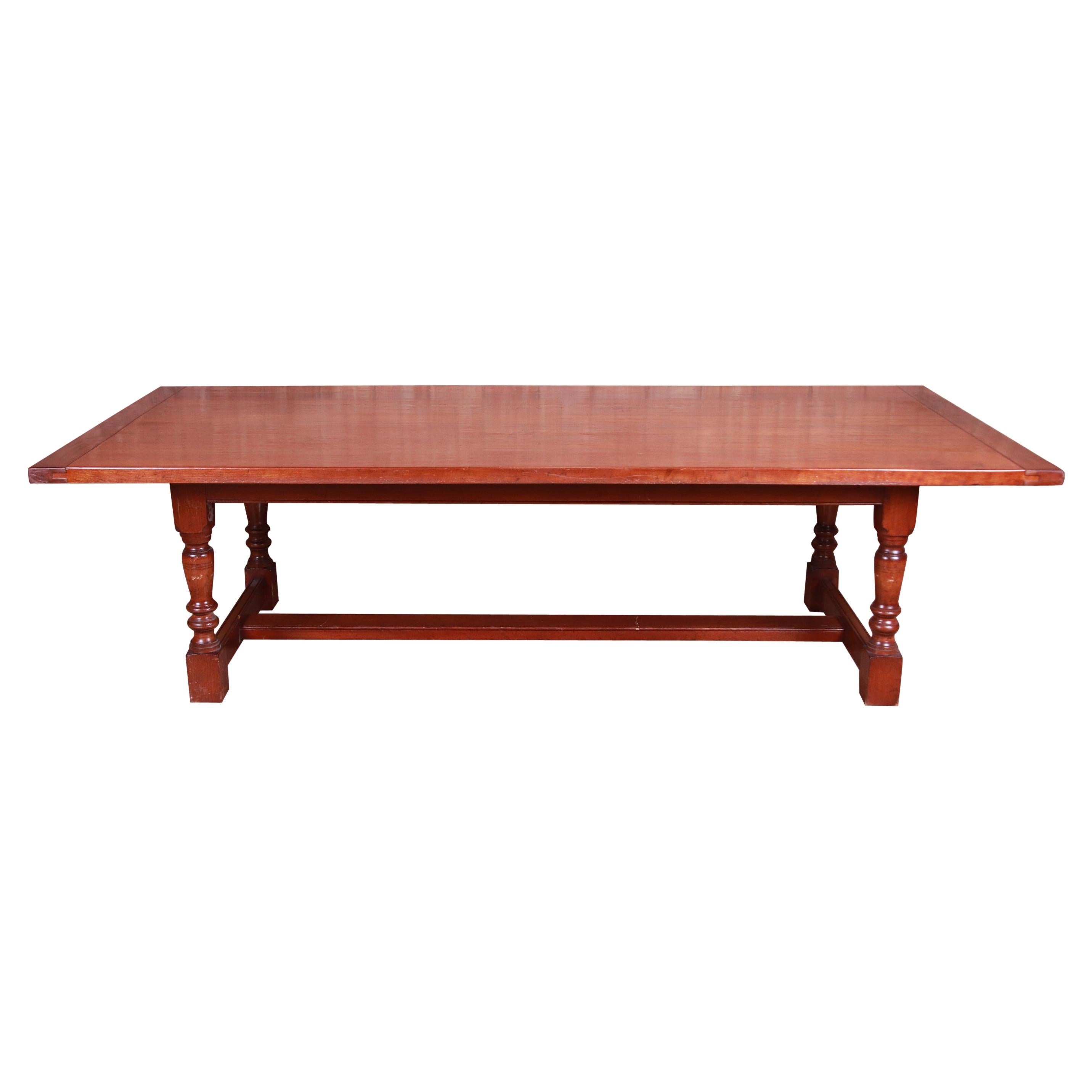 Country English Provincial Farmhouse Dining Table For Sale at 1stDibs