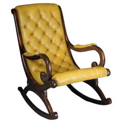 Antique English Chesterfield rocking chair