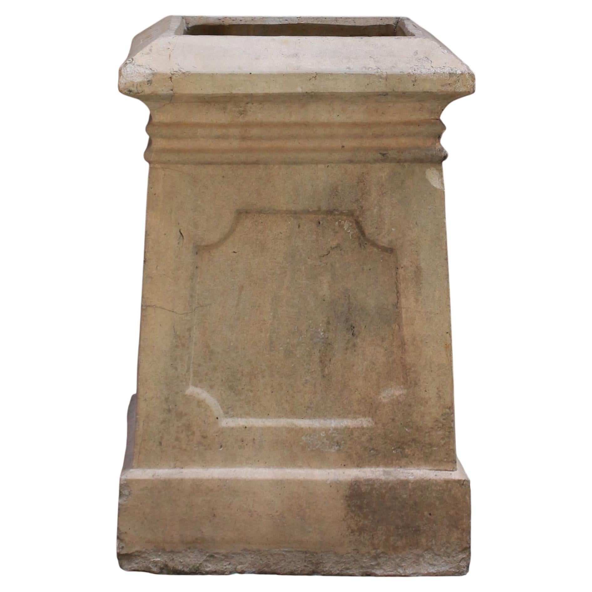 Antique English Chimney Pot, Beige Terracotta, Neoclassical, 22\" H For Sale