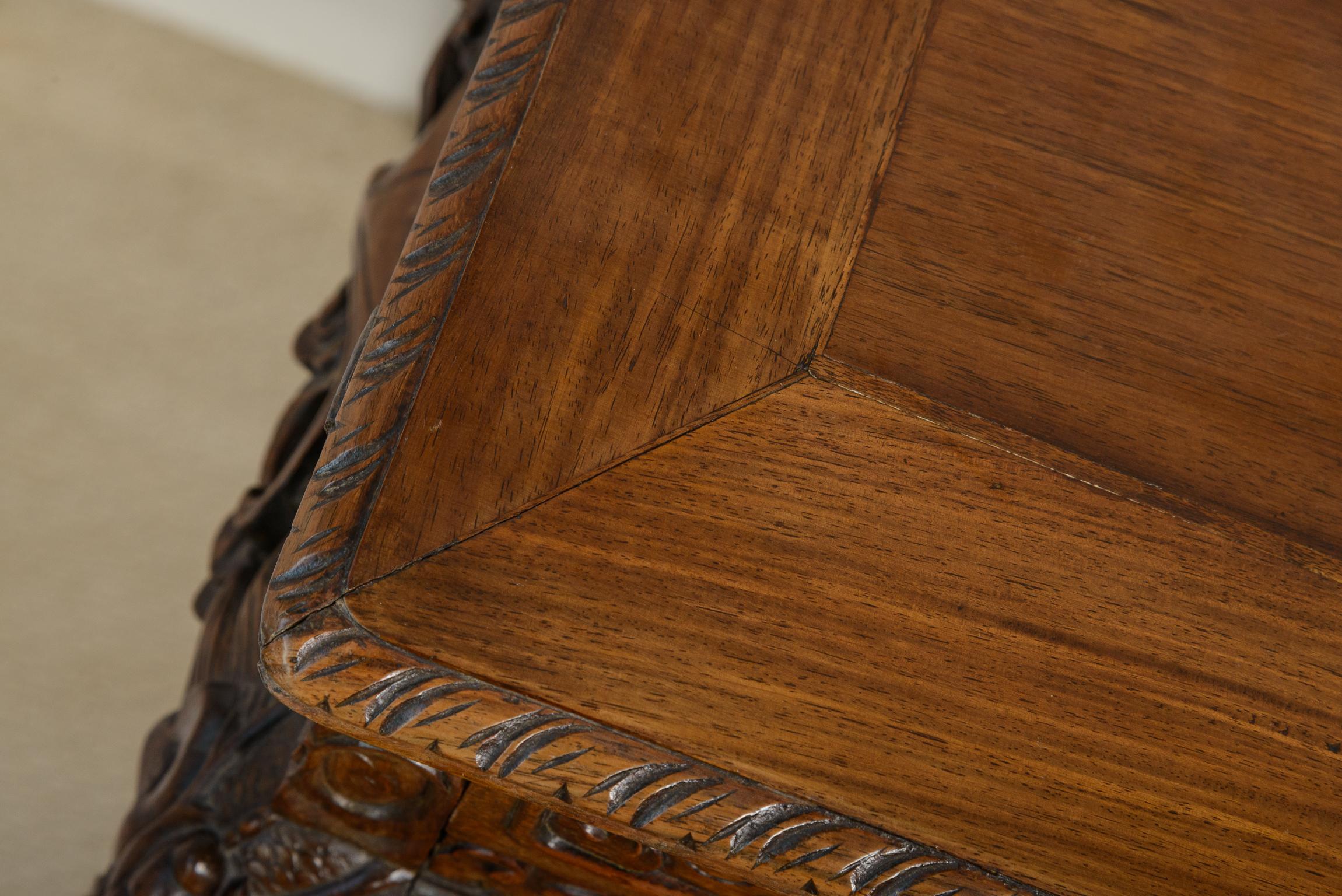 Antigua mesa consola o escritorio chino inglés de palisandro en venta 10