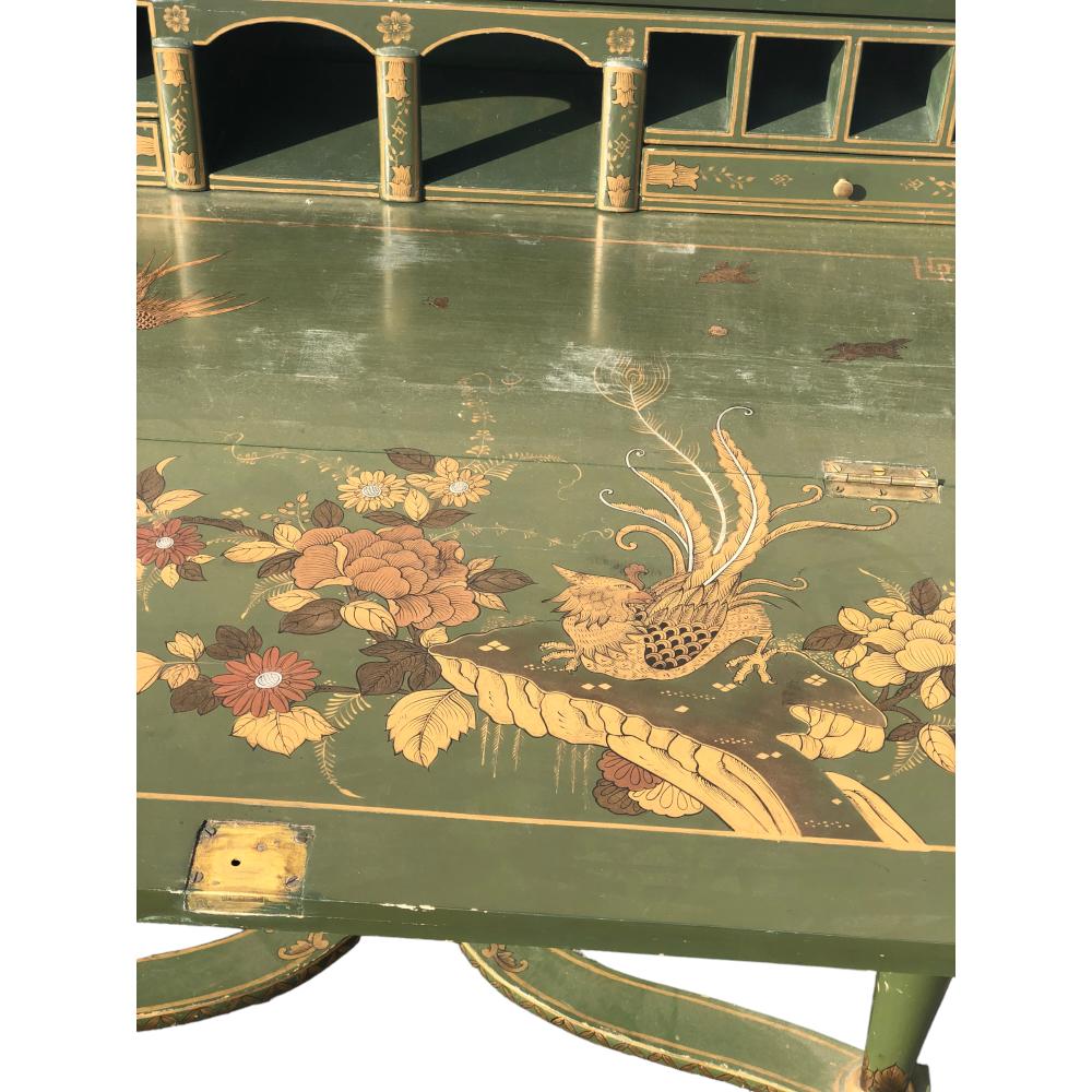 Antique English Chinoiserie Fall Front Desk 1