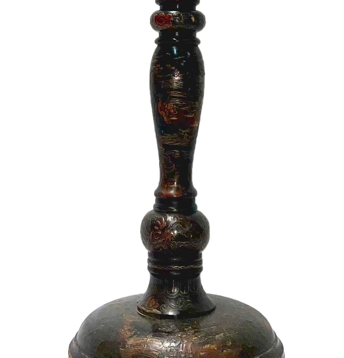 A circa 1920's English painted and lacquered floor lamp.

Measurements:
Height of body: 54