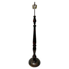 Antike englische Chinoiserie-Stehlampe