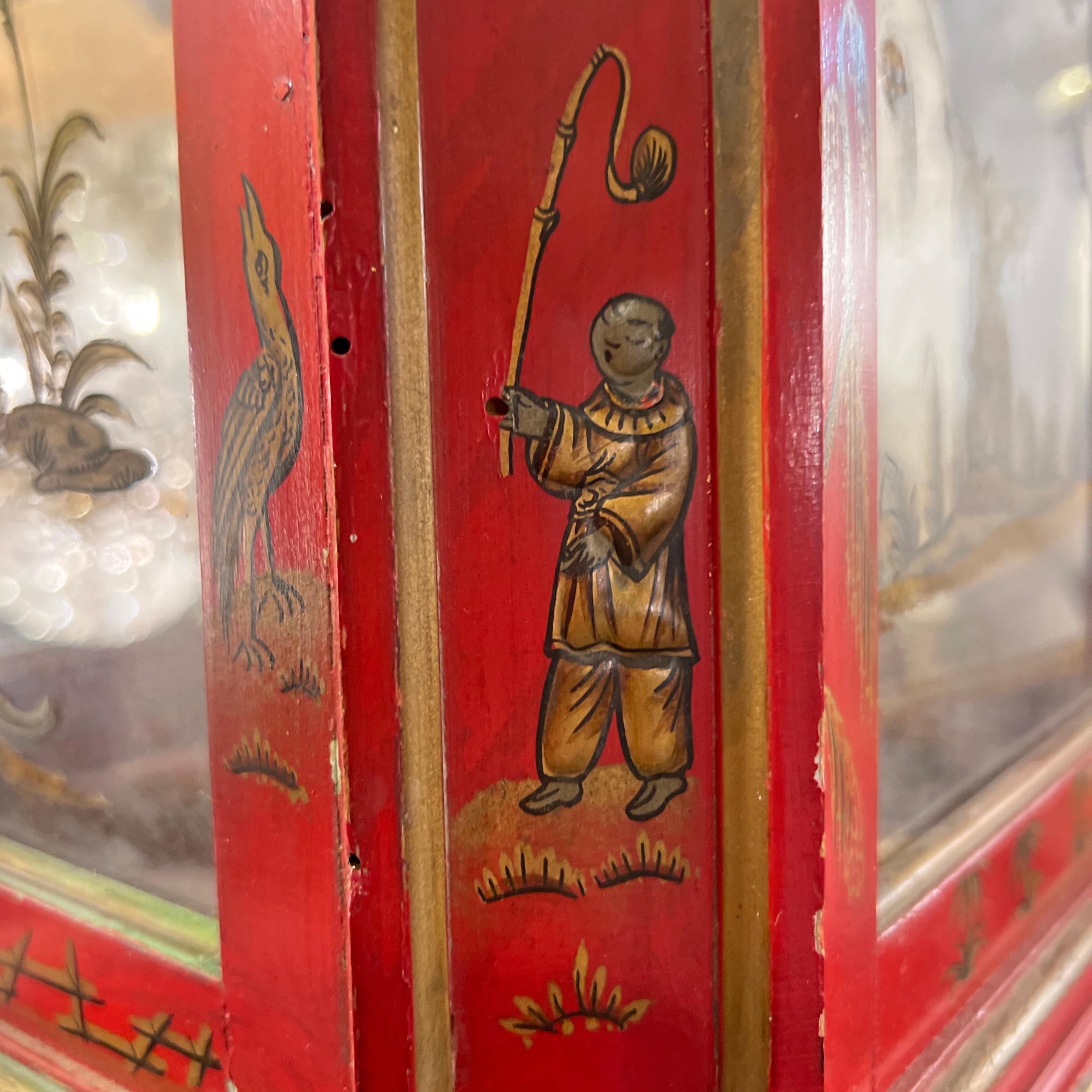 Gilt Antique English Chinoiserie Lantern For Sale