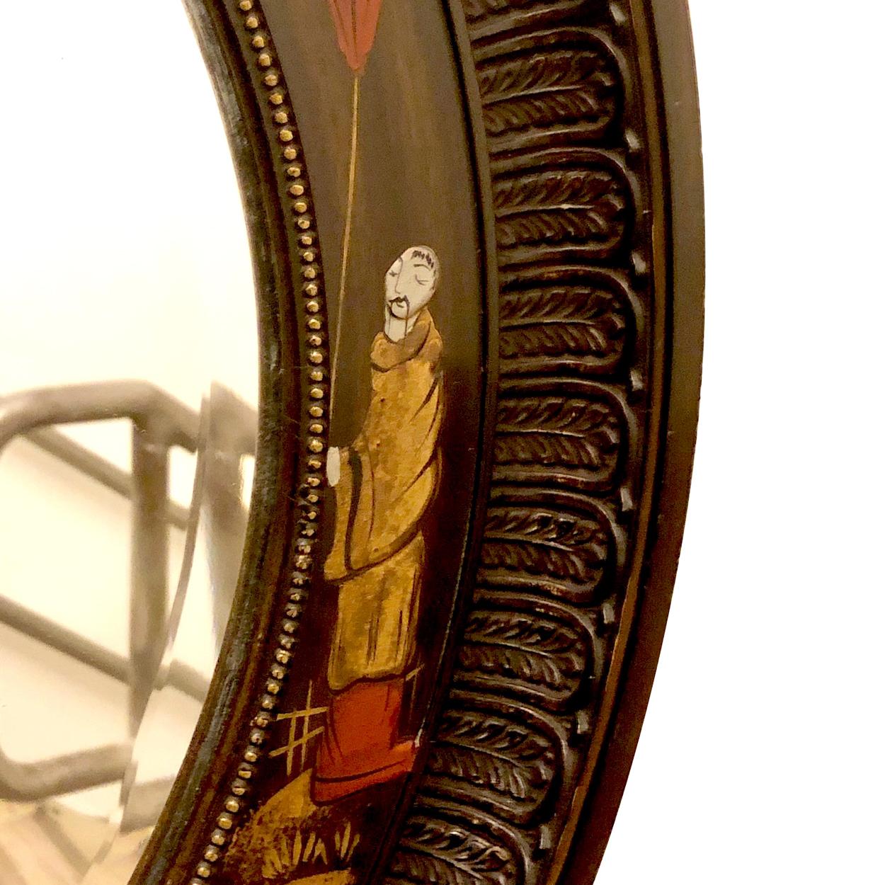 Antiker englischer Chinoiserie-Spiegel (Handgeschnitzt) im Angebot