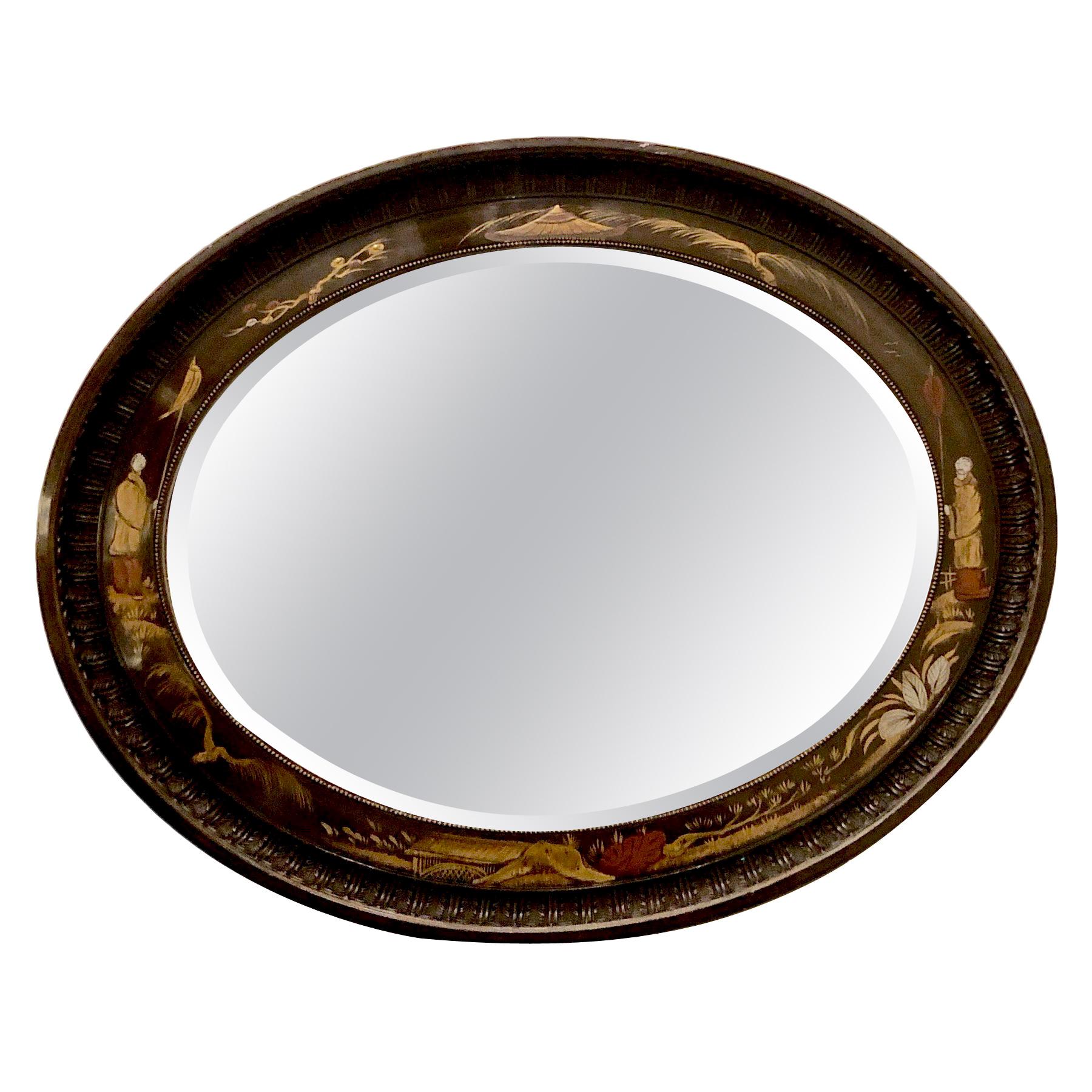 Antique English Chinoiserie Mirror For Sale
