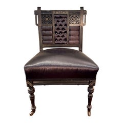 Sedia da toilette antica inglese Chinoiserie