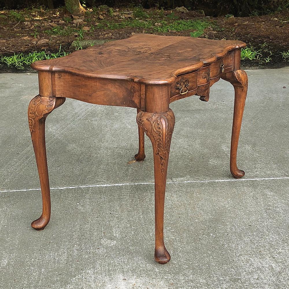 Brass Antique English Chippendale Desk, Writing Table