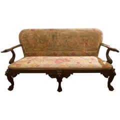 Antique English Chippendale Mahogany Settee
