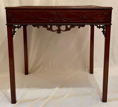 Antique English Chippendale Mahogany Table, Circa 1890.