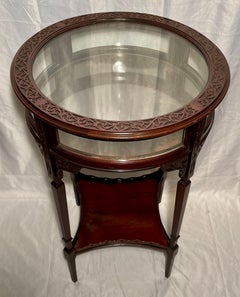 Antique English Chippendale Mahogany Table Vitrine, circa 1890