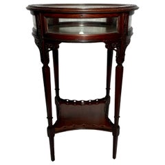 Antique English Chippendale Mahogany Table Vitrine, circa 1890