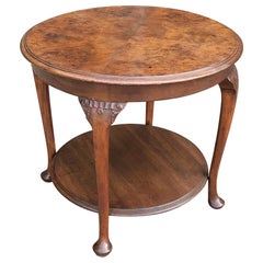 Antique English Chippendale Round End Table