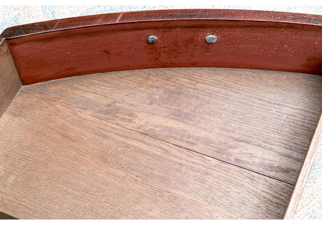 Bureau de partenaire anglais ancien de style Chippendale en acajou et citronnier incrusté en vente 1