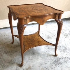 Antique English Chippendale Tea Table with Tray