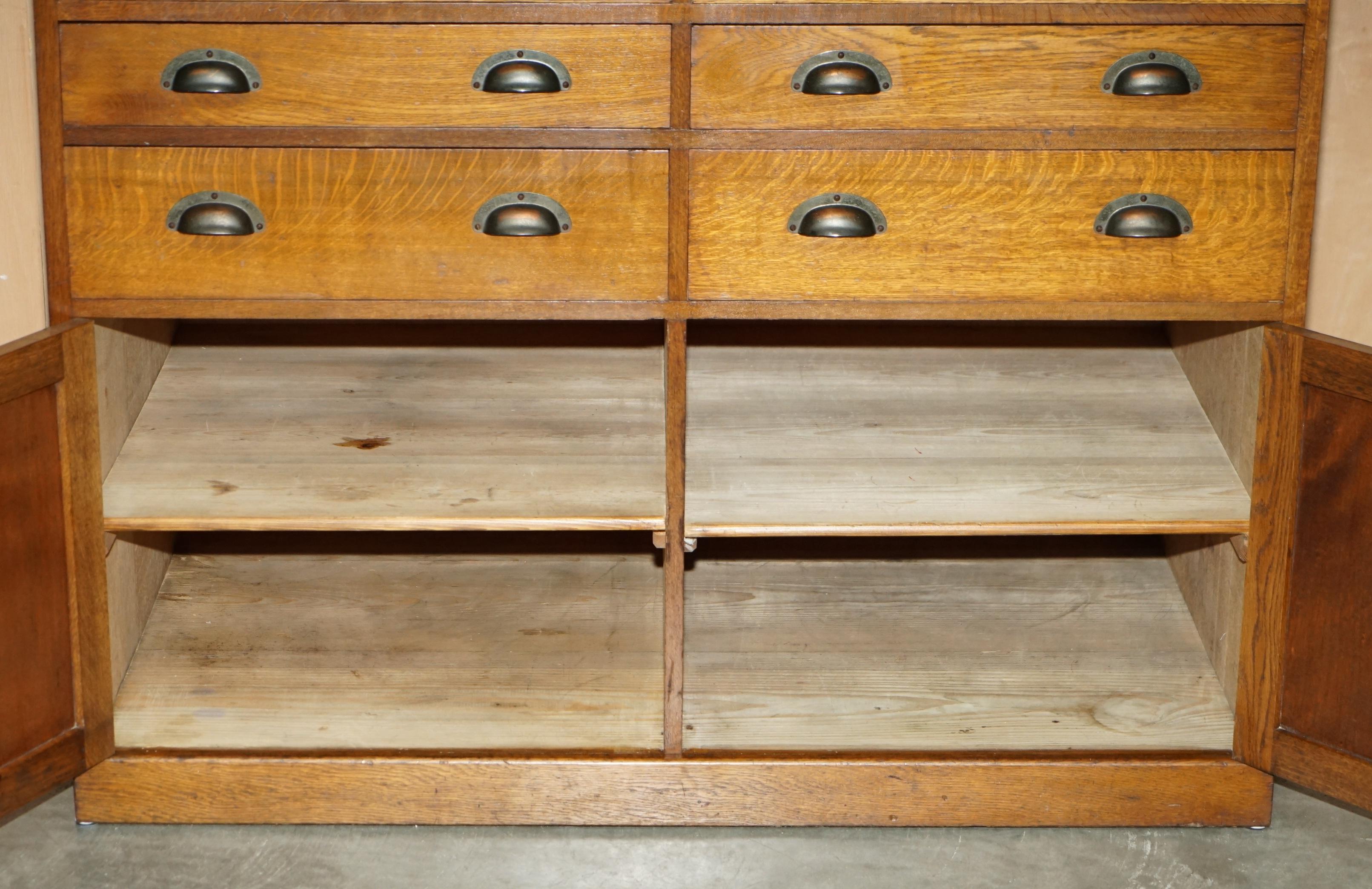 ANTIQUE ENGLISH CIRCA 1930's ENGINEERS MACHINISTS DRAWERS HAND CARVED ...