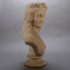 English Classical Maiden Marble Sculpture Signed Robert Physick, circa 1863