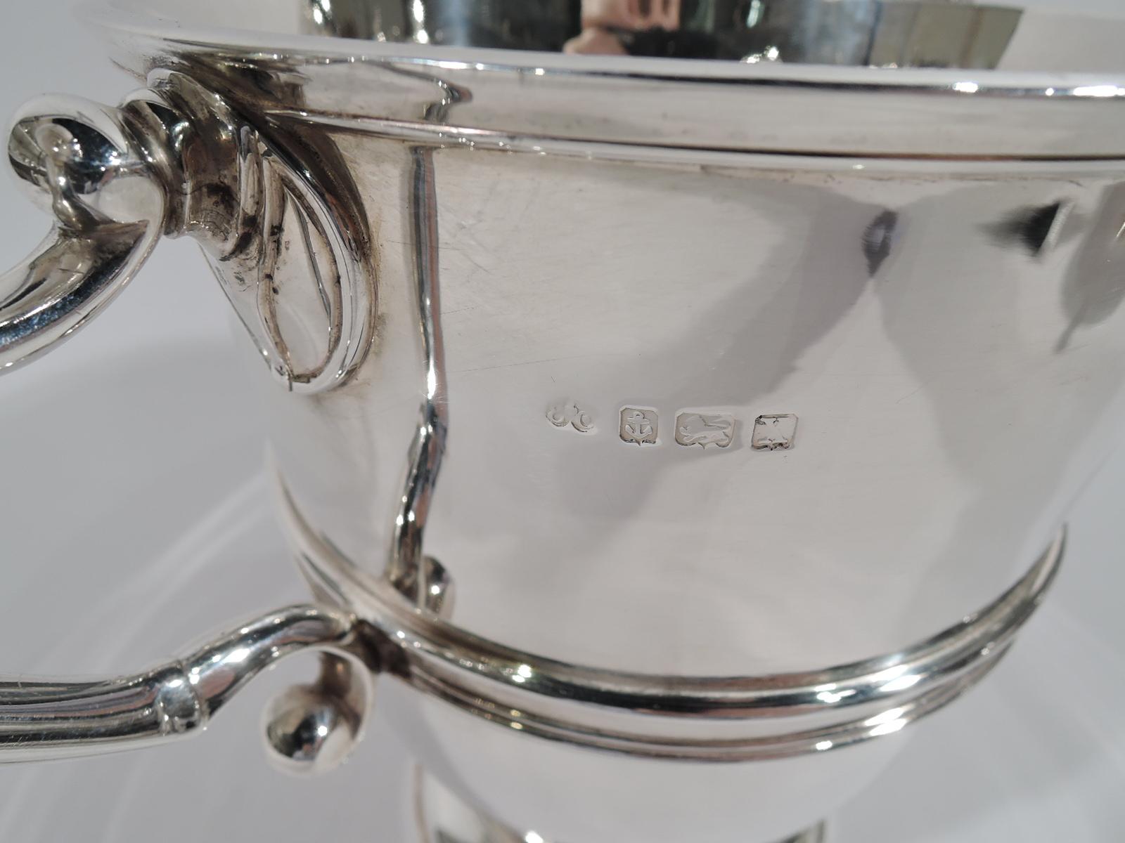 Antique English Classical Sterling Silver Urn Trophy Cup In Excellent Condition In New York, NY