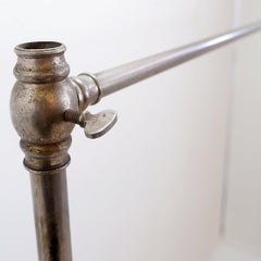 Antique English Clothes Rail, Brass & Steel, Late 19th Century, 164cm