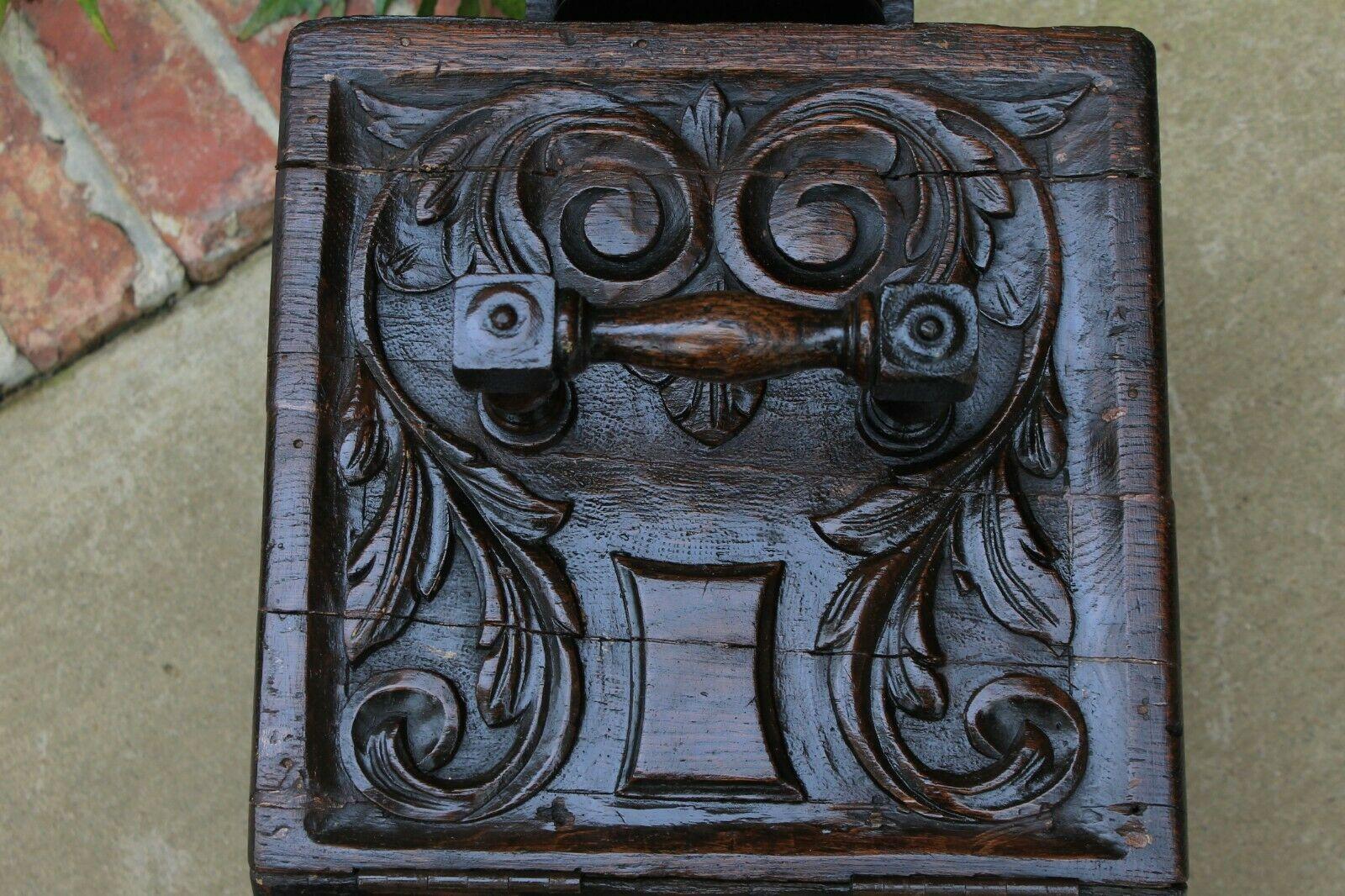 Antique English Coal Hod Scuttle Hearth Fireplace Renaissance Tin Liner 19th C 4