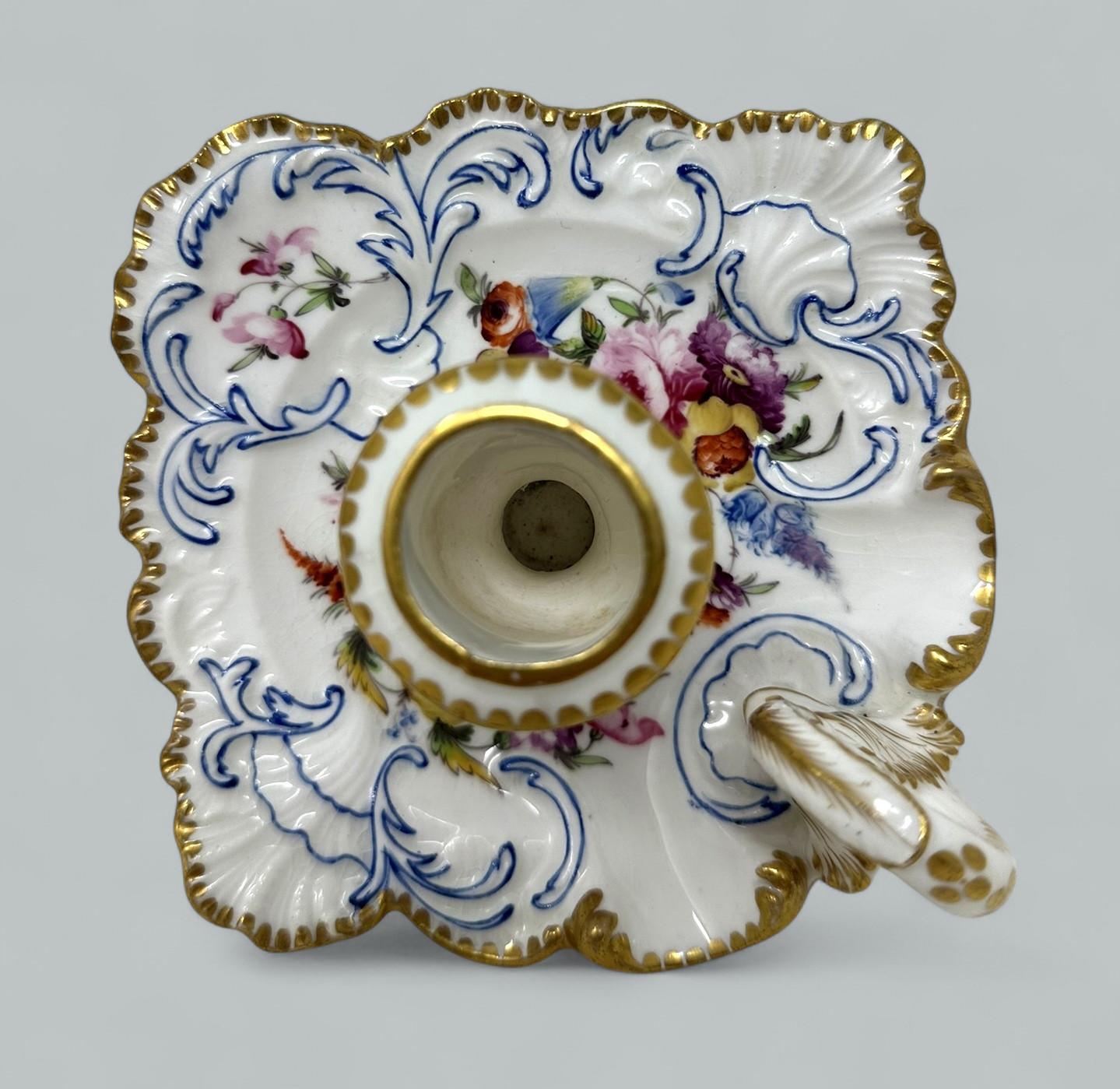 19th Century Antique English Coalport Centerpiece Chamberstick John Rose Regency Period 19Ct For Sale